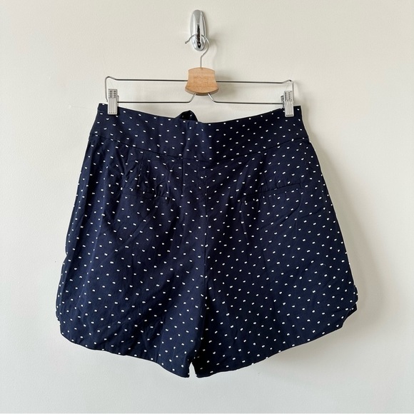 J.crew-high Rise Tie Waist Shorts in Clip Dot (Size:14) - Picture 3 of 10